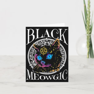 Carte Chat Noir Meowgic Halloween Sorcière Sorcellerie