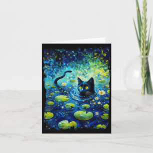 Carte Chat Noir Monets Chat Nymphéa