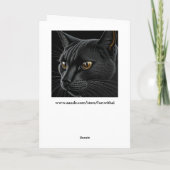 Carte Chat Noir Pun Joyeux Anniversaire (Dos)