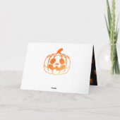 Carte Chat noir Silhouette et Jack olanterns Halloween (Dos)