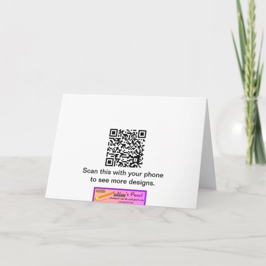 Carte Chat noir sur picket clôture drôle Personnalisé An (Dos)