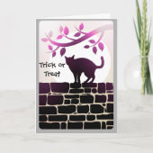 Carte Chat noir Trick or Treat (Devant)