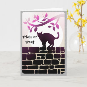 Carte Chat noir Trick or Treat