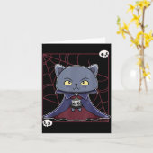 Carte Chat Noir Vampire Dracula Et Objet De Monstre Pour (Fleur jaune)