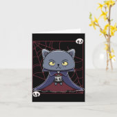 Carte Chat Noir Vampire Dracula Et Objet De Monstre Pour (Fleur jaune)