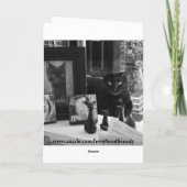 Carte Chat Noir Vous Manquant (Dos)