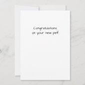 Carte Chat orange duveteux de style vitrail plat (Dos)