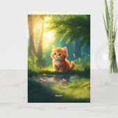 Carte Chat orange "From Your Little Kitten" Fête des mèr (Dos)