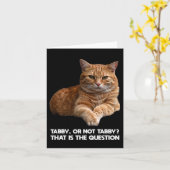 Carte Chat orange mignon (Fleur jaune)