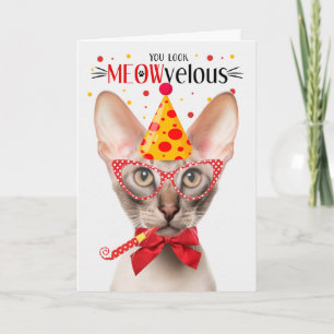 Carte Chat Oriental Shorthair MEOWvelous Anniversaire