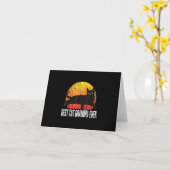 Carte Chat Papy Style Vintage | Cadeau Rétro Chat (Fleur jaune)