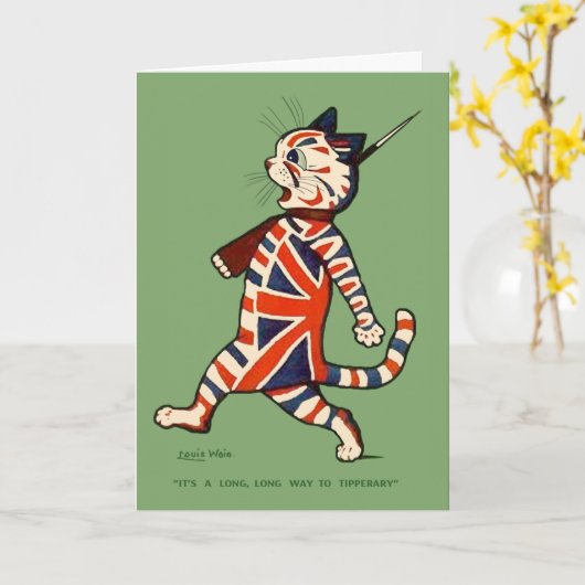 Carte : Chat patriotique (Fleur jaune)