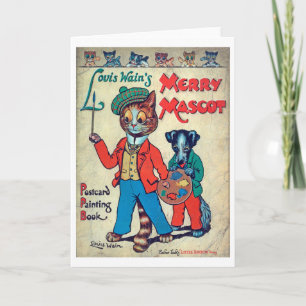 Carte Chat Peintre, Louis Wain