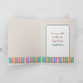 Carte Chat Pékin autour du rideau Humour d'anniversaire (Intérieur)