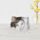 Carte Chat - Penser à vous (Fleur jaune)