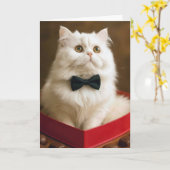 Carte Chat Persan de la Saint-Valentin dans une boîte de (Fleur jaune)