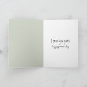 Carte Chat Persan de naissance avec laurier floral (Intérieur)