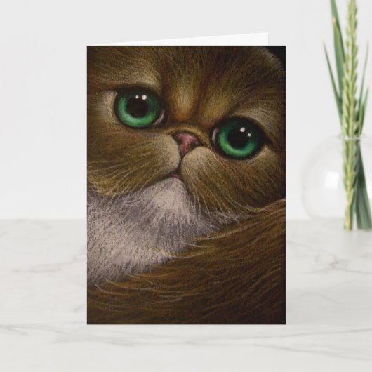 Carte CHAT PERSAN DORÉ (Devant)