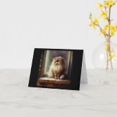 Carte Chat perse (Fleur jaune)