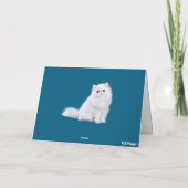 Carte Chat perse blanc et Rose (Dos)