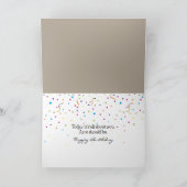 Carte Chat perse lèche un gâteau d'anniversaire (Intérieur)