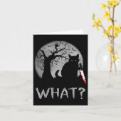 Carte Chat Quel Chat Noir Meurtrier Avec Costume De Cout (Fleur jaune)