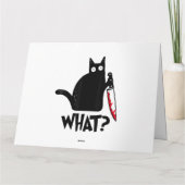 Carte Chat Qu'est-ce que_ Drôle Chat Noir (Dos)