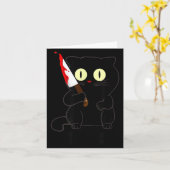 Carte Chat Qu'est-ce que drôle Épouvantable Chat Noir Ha (Fleur jaune)