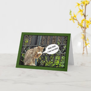 Carte "Chat qui pleure triste/Anniversaire en retard