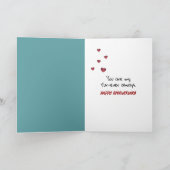 Carte Chat Reine des Cœurs d'anniversaire (Intérieur)