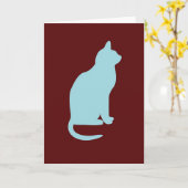 Carte Chat rétro - Vide (Fleur jaune)