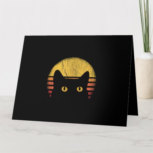 Carte Chat Rétro Vintage (Devant)