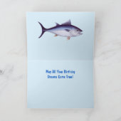 Carte Chat Rêve De Poisson Anniversaire (Intérieur)