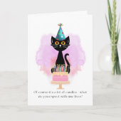 Carte Chat | Sarcastic Party Casquette Chat Funny Birthd (Devant)