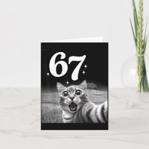 Carte Chat selfie avec 67 mème chats drôles graphique po