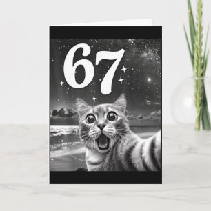 Carte Chat selfie avec 67 mème chats drôles graphique po