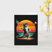 Carte Chat Shuttle Badminton Hommes Femmes (Fleur jaune)
