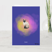Carte Chat siamois drôle rocker (Dos)