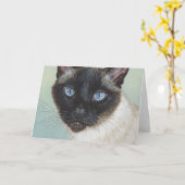 Carte Chat siamois Murphy (Fleur jaune)