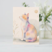 Carte Chat silencieux au clair de lune – salutation de c (Debout devant)