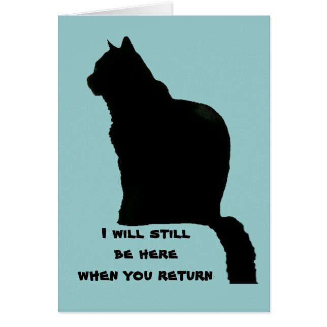 Carte - Chat Silhouette (Devant)