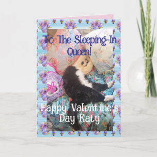 Carte Chat Smoking Fun Saint-Valentin Dort En Reine