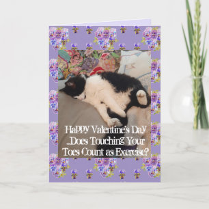 Carte Chat Smoking Fun Touchant Les Orteils Saint-Valent