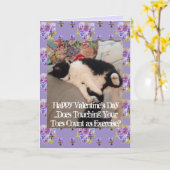 Carte Chat Smoking Fun Touchant Les Orteils Saint-Valent (Fleur jaune)