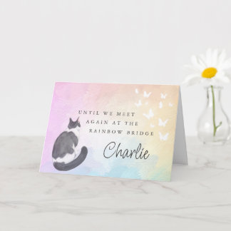 Carte Chat Smoking Perte Sympathie Pont Arc-en-ciel