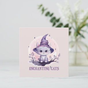 Carte Chat sorcier enchanteur