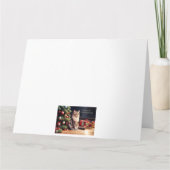 Carte Chat sourd avec arbre de Noël (Dos)