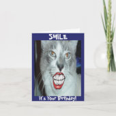 Carte Chat souriant Anniversaire (Devant)
