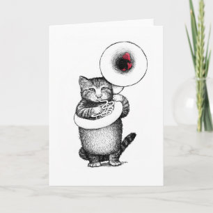 Carte Chat Sousaphone