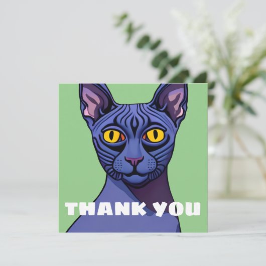 Carte Chat Sphynx (Debout devant)